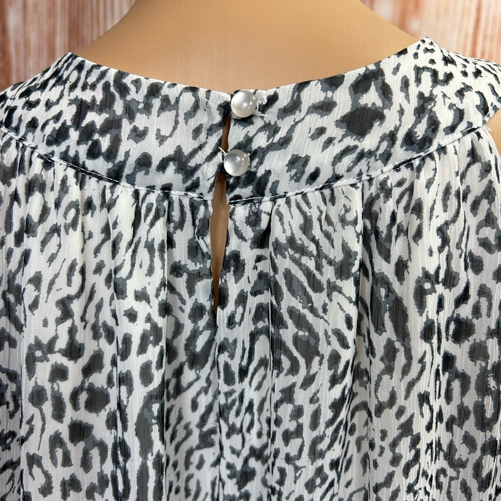 Pinky Sequin Halter Neck Animal Print Balloon Hem Mini Dress - Picture 6 of 10